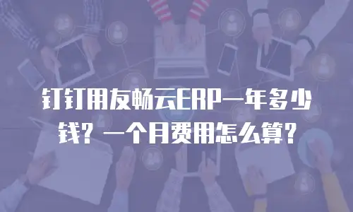 钉钉用友畅云ERP一年多少钱？一个月费用怎么算？