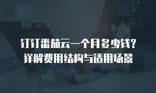 钉钉番茄云一个月多少钱？详解费用结构与适用场景