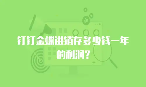 钉钉金蝶进销存多少钱一年的利润？