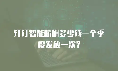 钉钉智能薪酬多少钱一个季度发放一次？
