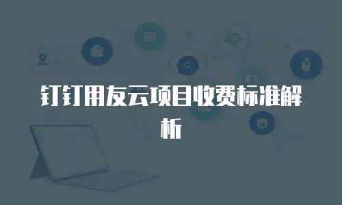 钉钉用友云项目收费标准解析