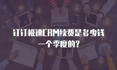 钉钉极速CRM续费是多少钱一个季度的？