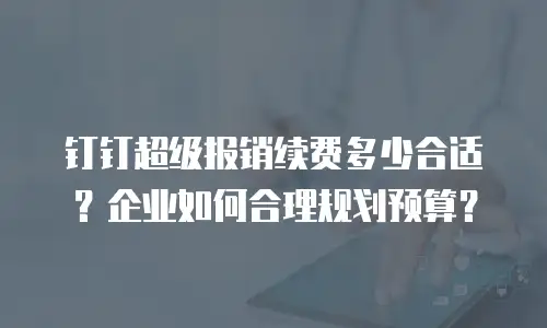 钉钉超级报销续费多少合适？企业如何合理规划预算？