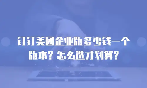钉钉美团企业版多少钱一个版本？怎么选才划算？