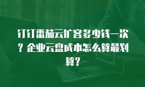 钉钉番茄云扩容多少钱一次？企业云盘成本怎么算最划算？