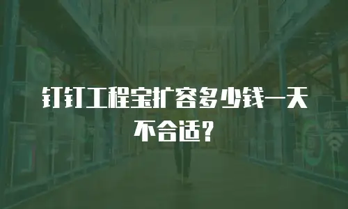 钉钉工程宝扩容多少钱一天不合适？