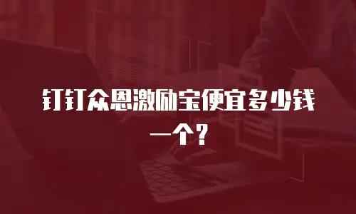钉钉众恩激励宝便宜多少钱一个？