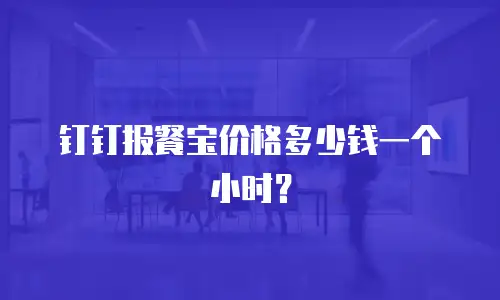 钉钉报餐宝价格多少钱一个小时？