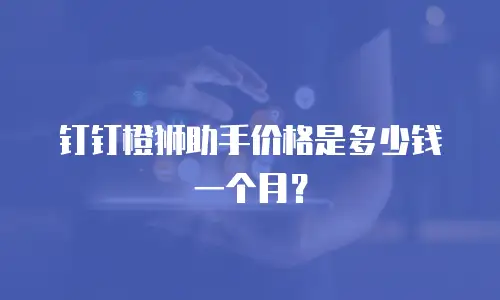 钉钉橙狮助手价格是多少钱一个月？