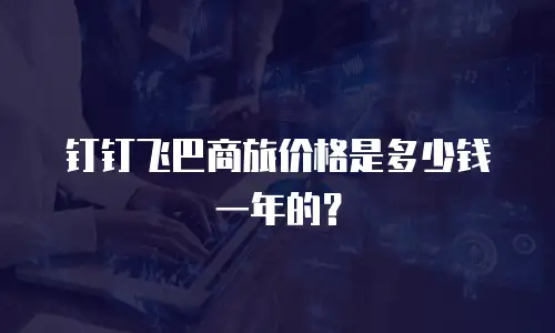 钉钉飞巴商旅价格是多少钱一年的？