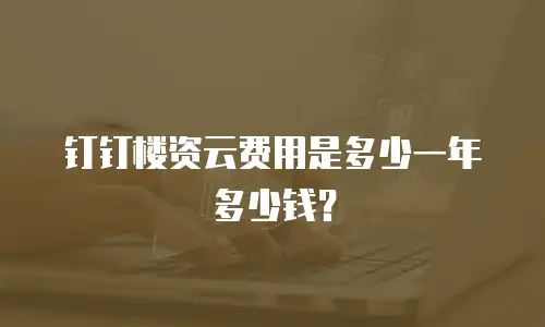 钉钉楼资云费用是多少一年多少钱？