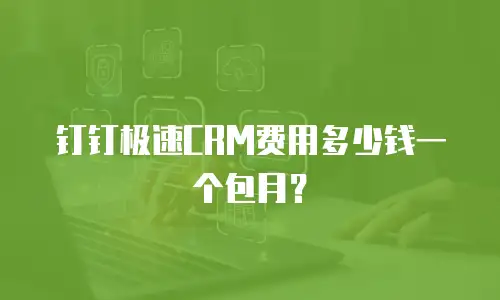 钉钉极速CRM费用多少钱一个包月？