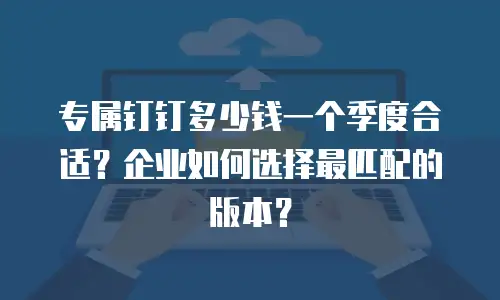 专属钉钉多少钱一个季度合适？企业如何选择最匹配的版本？