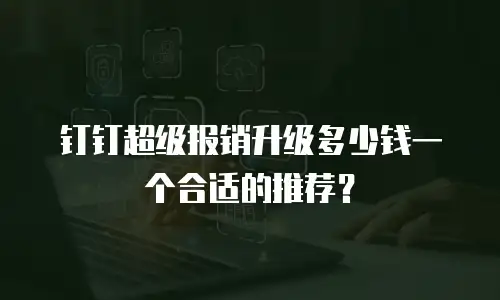 钉钉超级报销升级多少钱一个合适的推荐？