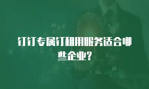 钉钉专属钉租用服务适合哪些企业？