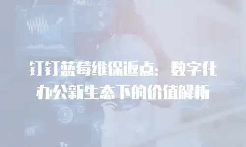钉钉蓝莓维保返点：数字化办公新生态下的价值解析