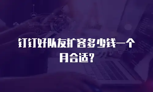 钉钉好队友扩容多少钱一个月合适？