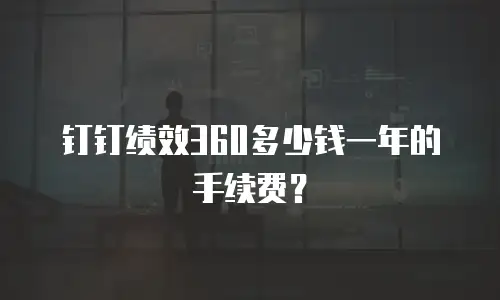 钉钉绩效360多少钱一年的手续费？