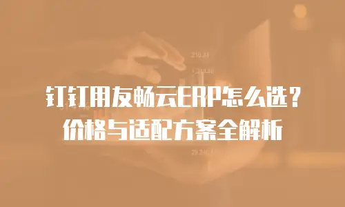 钉钉用友畅云ERP怎么选？价格与适配方案全解析