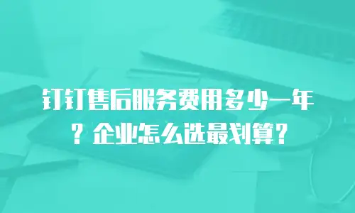 钉钉售后服务费用多少一年？企业怎么选最划算？