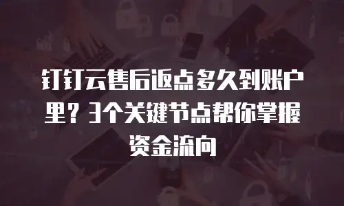 钉钉云售后返点多久到账户里？3个关键节点帮你掌握资金流向