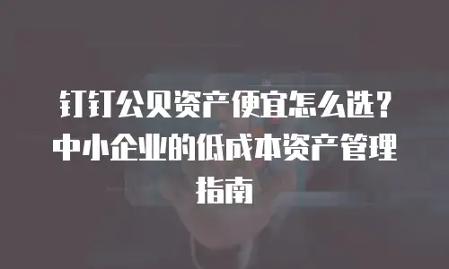 钉钉公贝资产便宜怎么选？中小企业的低成本资产管理指南