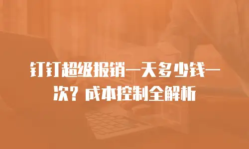 钉钉超级报销一天多少钱一次？成本控制全解析