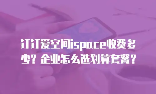 钉钉爱空间ispace收费多少？企业怎么选划算套餐？