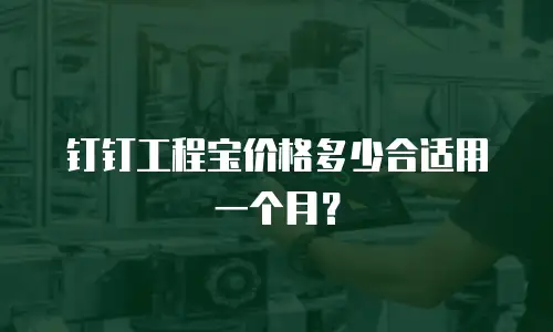 钉钉工程宝价格多少合适用一个月？