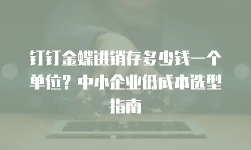 钉钉金蝶进销存多少钱一个单位？中小企业低成本选型指南