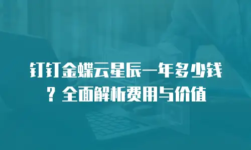 钉钉金蝶云星辰一年多少钱？全面解析费用与价值