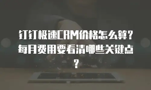 钉钉极速CRM价格怎么算？每月费用要看清哪些关键点？