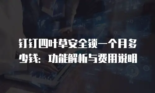 钉钉四叶草安全锁一个月多少钱：功能解析与费用说明