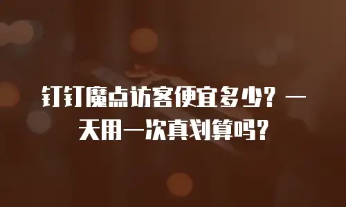 钉钉魔点访客便宜多少？一天用一次真划算吗？