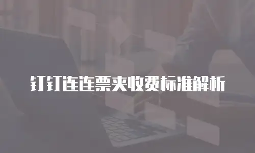钉钉连连票夹收费标准解析