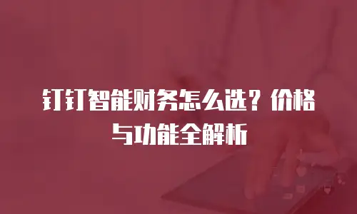 钉钉智能财务怎么选？价格与功能全解析