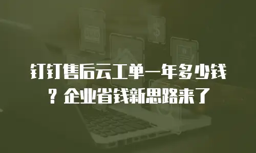 钉钉售后云工单一年多少钱？企业省钱新思路来了