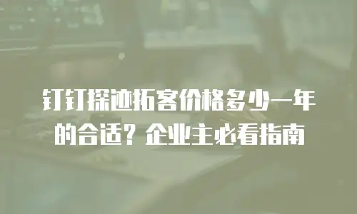 钉钉探迹拓客价格多少一年的合适？企业主必看指南
