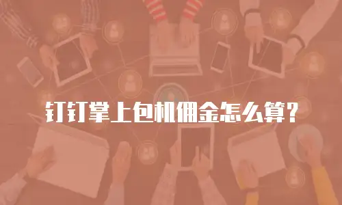 钉钉掌上包机佣金怎么算？