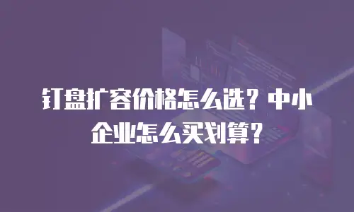 钉盘扩容价格怎么选？中小企业怎么买划算？