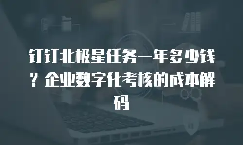 钉钉北极星任务一年多少钱？企业数字化考核的成本解码