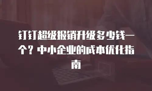 钉钉超级报销升级多少钱一个？中小企业的成本优化指南