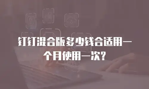 钉钉混合版多少钱合适用一个月使用一次？