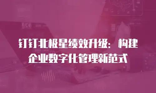 钉钉北极星绩效升级：构建企业数字化管理新范式