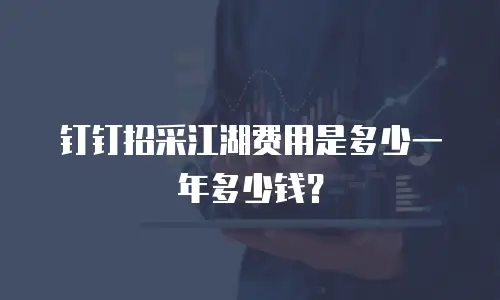 钉钉招采江湖费用是多少一年多少钱？
