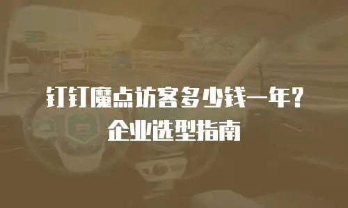 钉钉魔点访客多少钱一年？企业选型指南