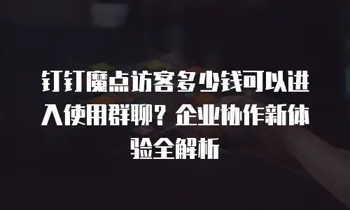 钉钉魔点访客多少钱可以进入使用群聊？企业协作新体验全解析