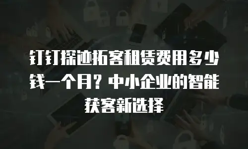 钉钉探迹拓客租赁费用多少钱一个月？中小企业的智能获客新选择