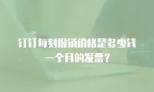 钉钉每刻报销价格是多少钱一个月的发票？