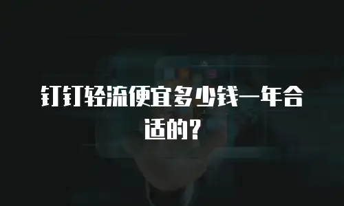 钉钉轻流便宜多少钱一年合适的？